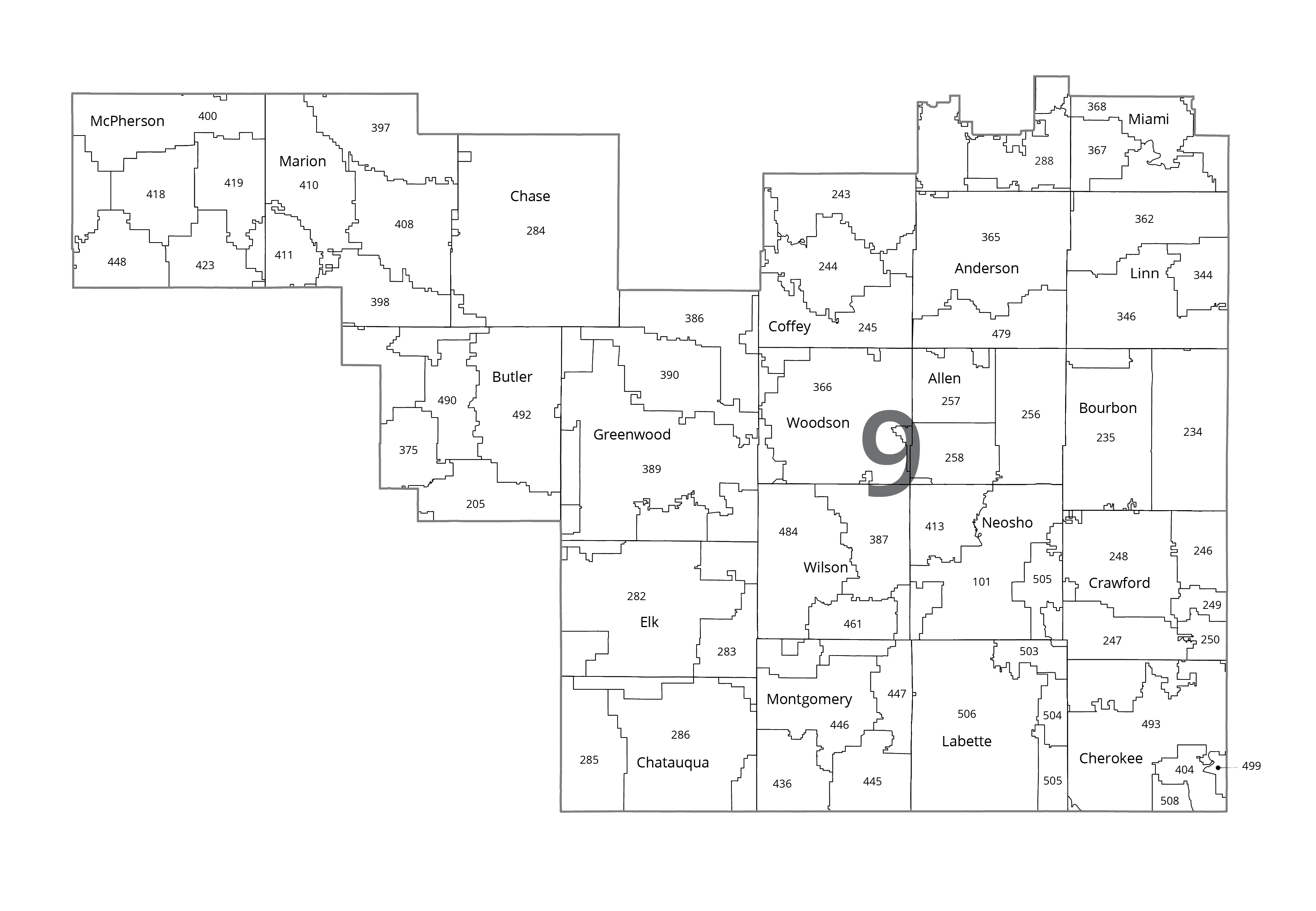 Kansas Map of district 1